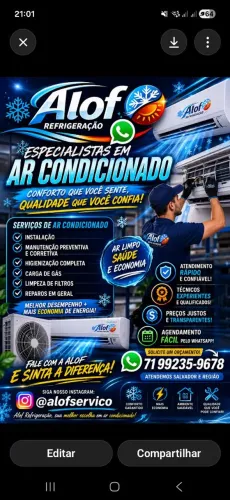 Manutenção e instalação de ar condicionado
