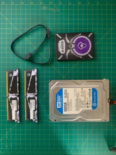 kit memoria ram 16gb as duas e armazenamento hd 500gb + ssd 240gb