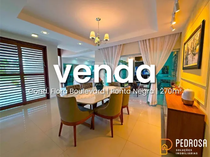 Casa em condomínio à venda com 270 m2 - 4 quartos - no bairro de Ponta Negra/Natal - 6 vag