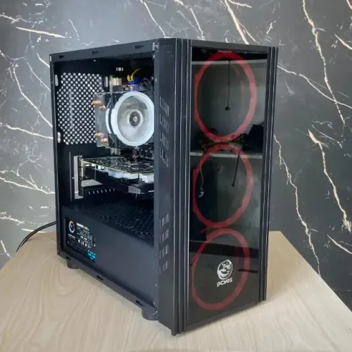 PC Gamer Ryzen 5 2600, RX 570 4GB, 16GB RAM, SSD 120GB+500GB HD, A320, Gabinete PCYES