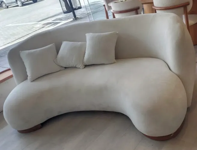 Sofá Orgânico em Linho 3 Lugares com Molas Ensacadas 200cm p76
