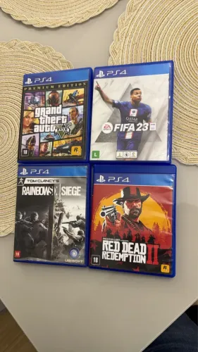 Jogos Ps4 red dead redemption 2 , GTA 5 , FIFA 23 , rainbow six