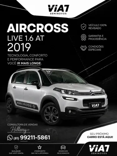 Citroen Aircross Live 1.6 Flex 16V 5P Aut. 2019