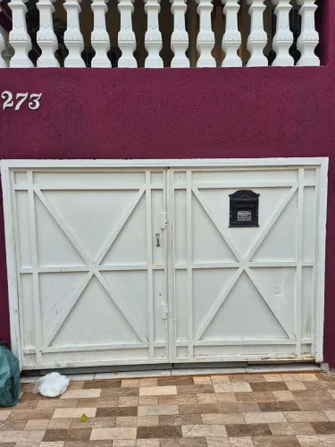 Portão de Garagem em Aço Galvanizado 2 folhas