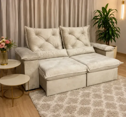 Vendo Sofá Retrátil Reclinável 2.00 Largura | Entrega Grátis 