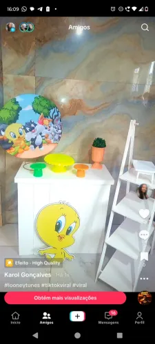 Festa na mesa looney tunes