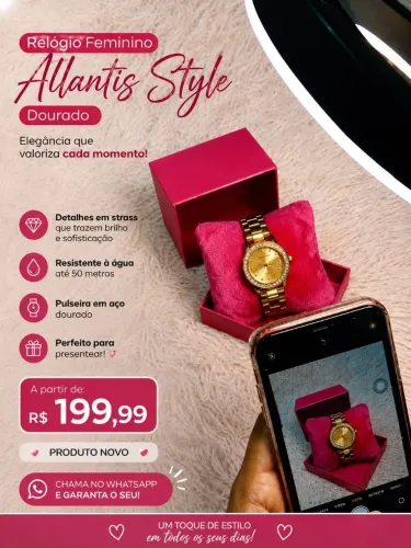 Relógio masculino e feminino