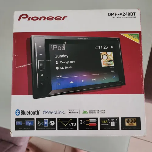MULTIMIDIA PIONNER DMH-A248BT 2DIN COMPLETA NA CAIXA