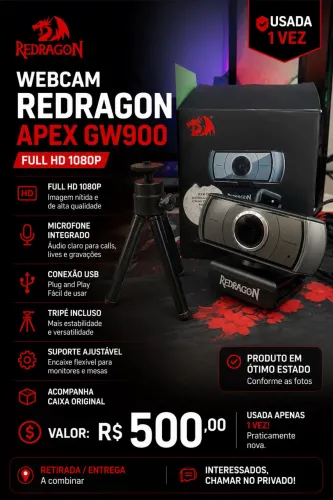 Webcam Redragon APEX GW900