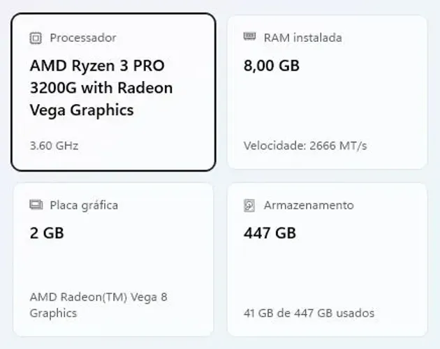 AMD Rayzen 3 Pro 3200G 8gb Ram 480ssd 