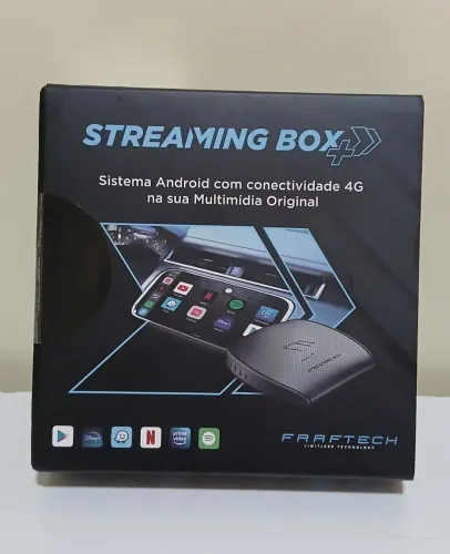 Streaming Box para Carros 64G C/Sistema Carplay Android IOS USB Plug and Play FULL HD