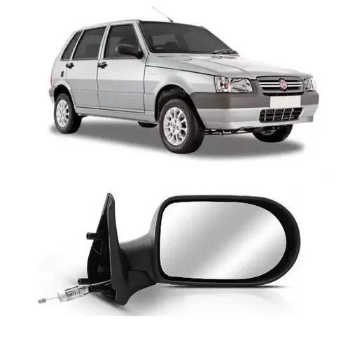 Par Retrovisor Fiat Uno 2011 à 2013 - Preto - Metagal