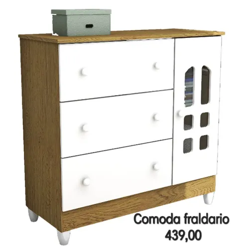 Cômoda infantil fraldário 18239 - FRETE GRÁTIS 