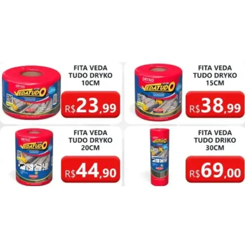 Fita manta asfáltica Dryko veda tudo