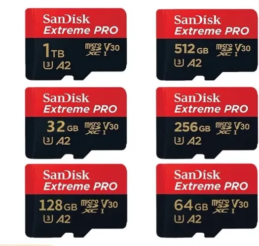 Cartões de memória SanDisk extreme pro