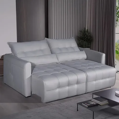 PROMOÇÃO Sofá Cama em LINHO 215cm (NOVO DIRETO DA FÁBRICA)