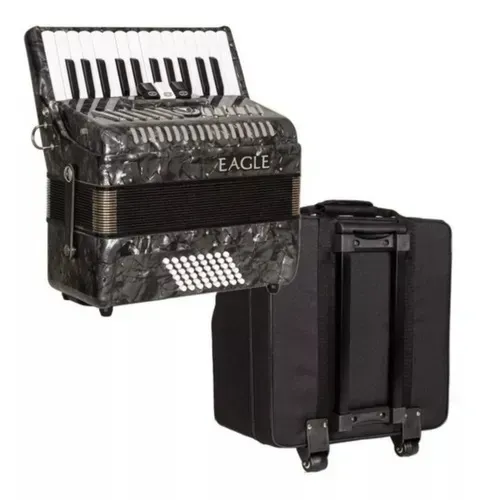 Acordeon Eagle 48 Baixos Preto