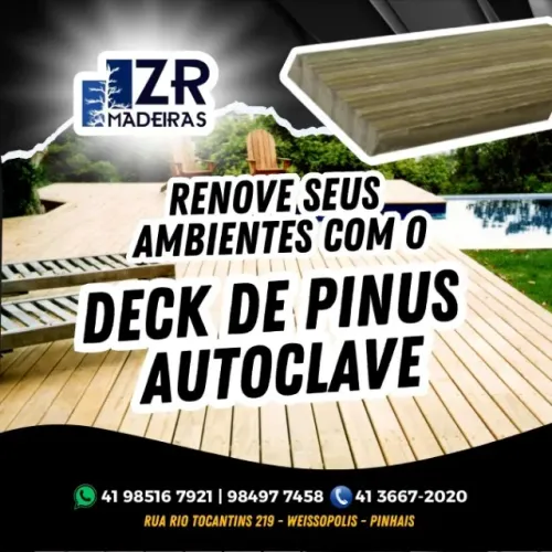 Deck de Pinus - autoclave 
