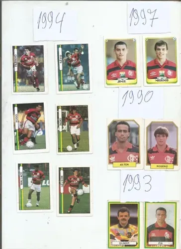 figurinhas flamengo - varios anos campeonato brasileiro - em cada foto contem os anos