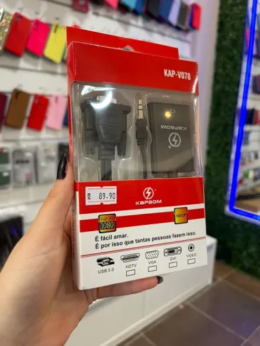 Cabo Conversor HDMI para VGA - KAP-V078