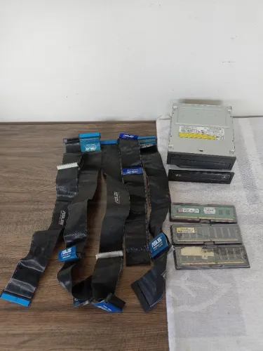 Kit lote peças pc computador desktop notebook hardware memória processador leitor dvd