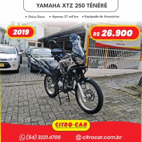 Yamaha XTZ 250 Ténéré 2019 Único Dono Equipada de Acessórios