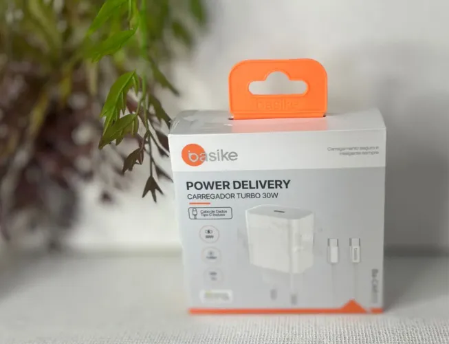 CARREGADOR BASIKE TURBO 30W 3.1A - Saída Tipo C Carrega rápido de verdade