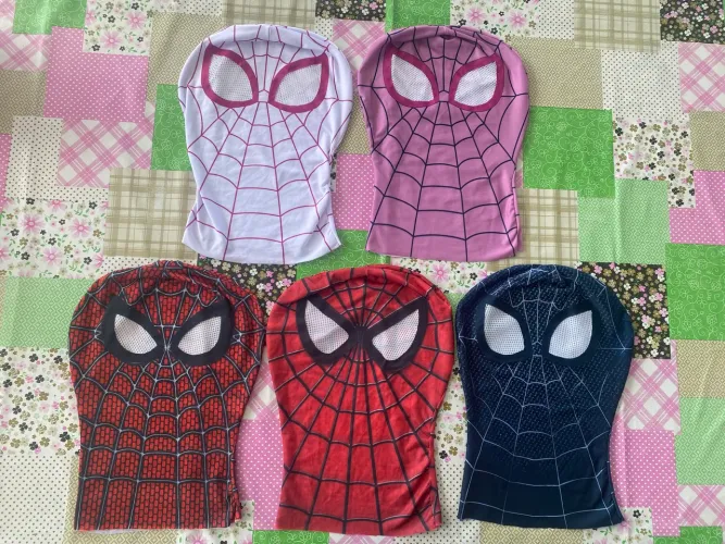Máscaras do Homem/Mulher Aranha (Várias cores)