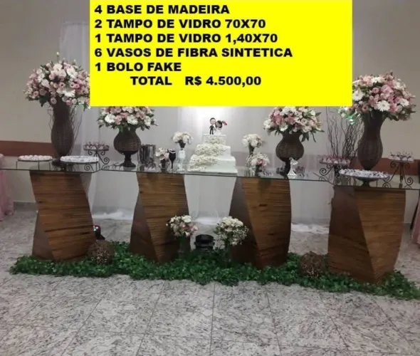 Mesa de Doces para Casamento - R$ 4.500,00