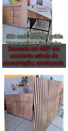Bancada em MDF muito resistente 500 reais no dinheiro