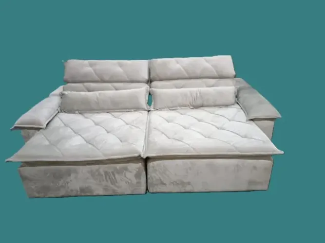 Sofá com super espuma e conforto extra Reclinável e retrátil 