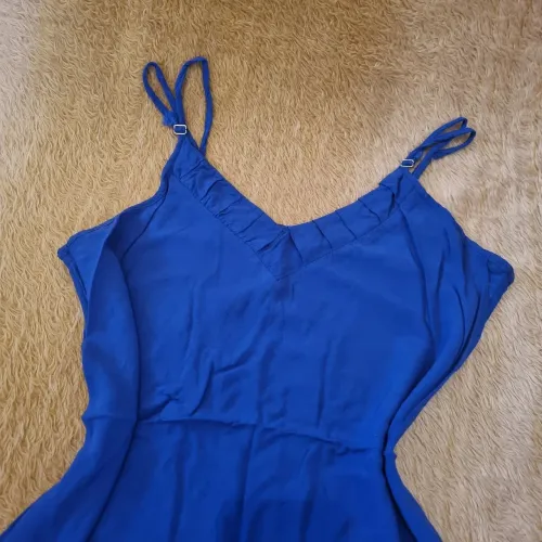 blusa azul de viscose