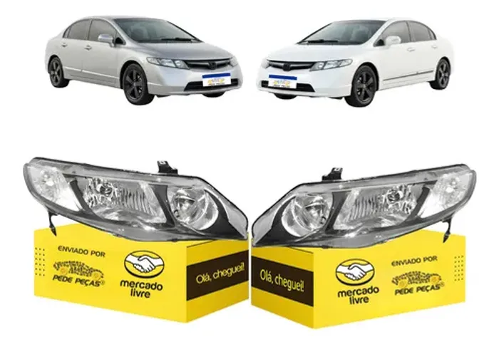Par Farol New Civic 2007 2008 2009 2010 2011 Exs Lxl Lxs Si Ambos Lados