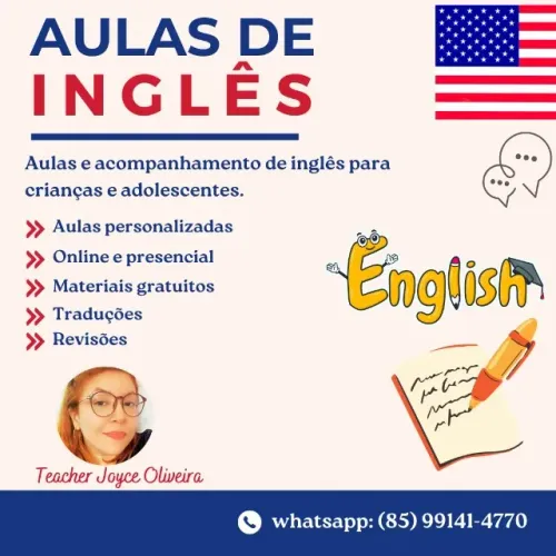 Professora de Inglês: Aulas Particulares / Aulas de Inglês / Reforço