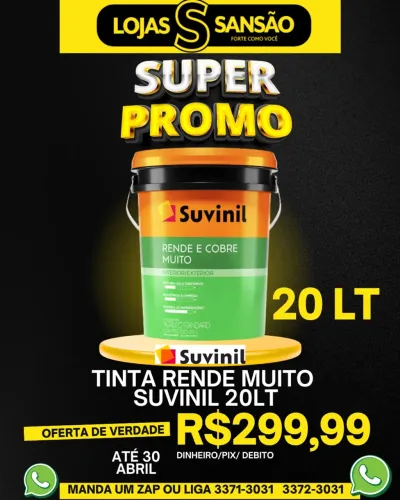 Tinta Rende muito 20 LT SUvinil 