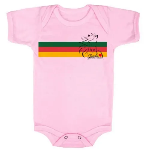 Body de bebê roupa de criança gaúcho Rio grande do Sul RS Patriota rosa