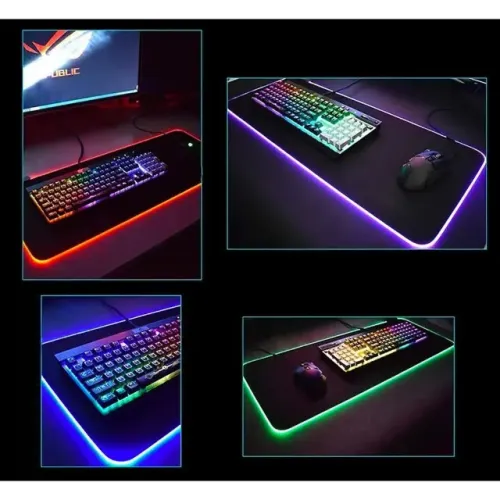 Mousepad Gamer Octoo, RGB, Extra Grande 900x400, Preto, Novo, Lacrado