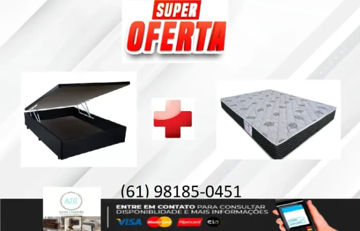 Promoção Base Bau Casal + Colchão Novos