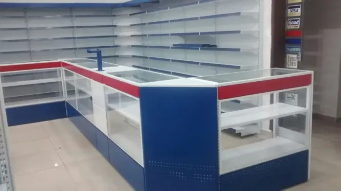 Móveis para drogarias, perfumarias, farmácias