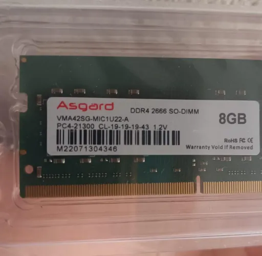 Memória RAM 8GB Asgard Notebook 