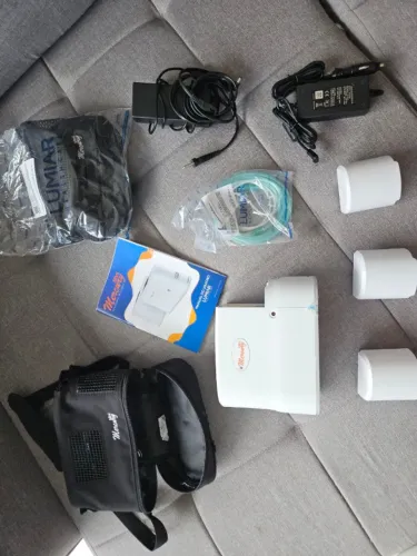 Concentrador de Oxigenio Lumiar Mini Mercury, 3 Baterias, Garantia, Caixa e Manuais