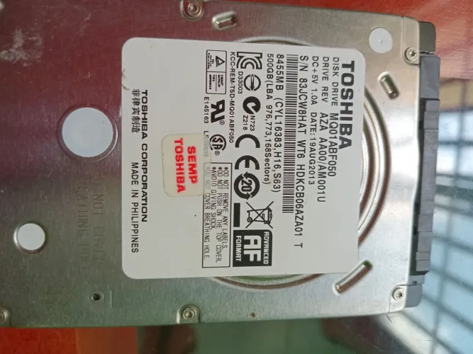 HD 500GB Toshiba MQ01ABF050
