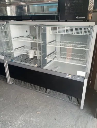 NZ. Vitrine dupla aquecida e refrigerada 1,40m Gelopar  