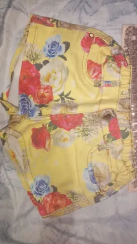  Short jeans Floral Infantil