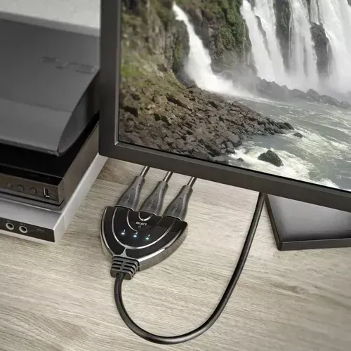 Cabo Divisor Hdmi Hub 3x1 Switch Adaptador 3 Entrada Para 1 Saida