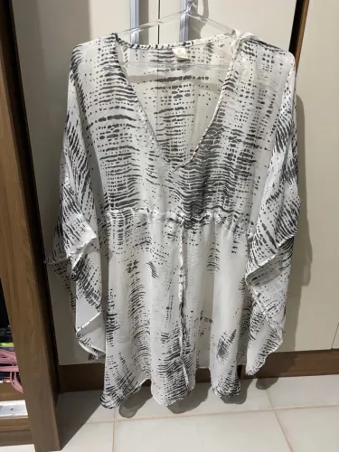 Saída de Praia Estampada em Chiffon