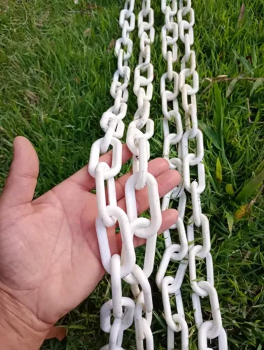 Corrente PVC - Elo grande - para calhas de telhado, toldo, cobertura, etc.