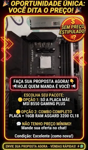 Placa mãe am4 msi b550 gaming plus