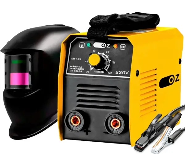 Maquina De Solda Inversora Eletrica Portátil Mma + Mascara de Solda - Oz