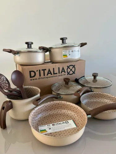 KIT DE PANELAS DITALIA 10 PEÇAS NOVA E LACRADA R$ 270